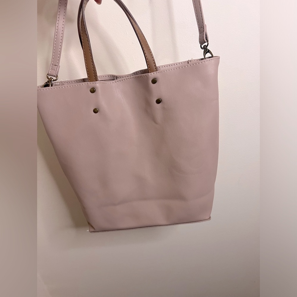 4/$25 OKPTA Soft faux leather pink crossbody bag .